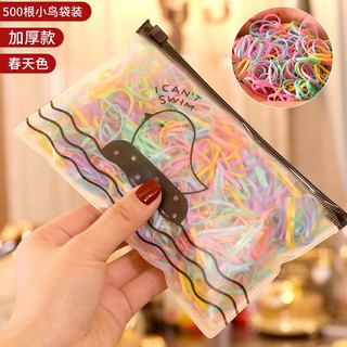 Túi 500 thun cột tóc cho bé nhiều màu sắc