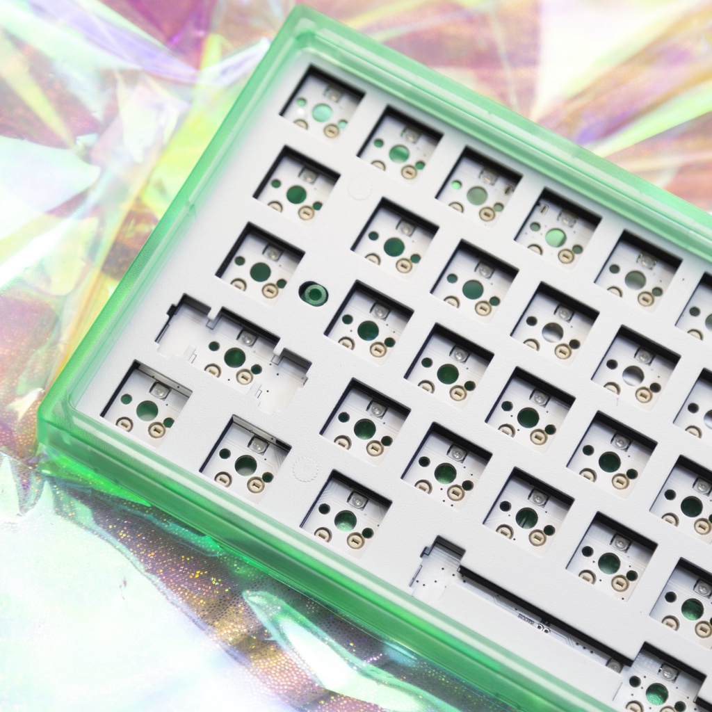 NK68T Hotswappable Kit Transparent Mechanical Keyboard Bàn phím cơ trong suốt,RGB light Triple mode,3500mAh,Software control