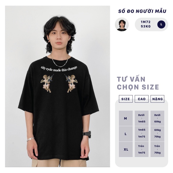Áo thun tay lỡ This Change City Cycle - Áo thun cotton nam nữ Hater The Bad form rộng Local Brand chính hãng | BigBuy360 - bigbuy360.vn
