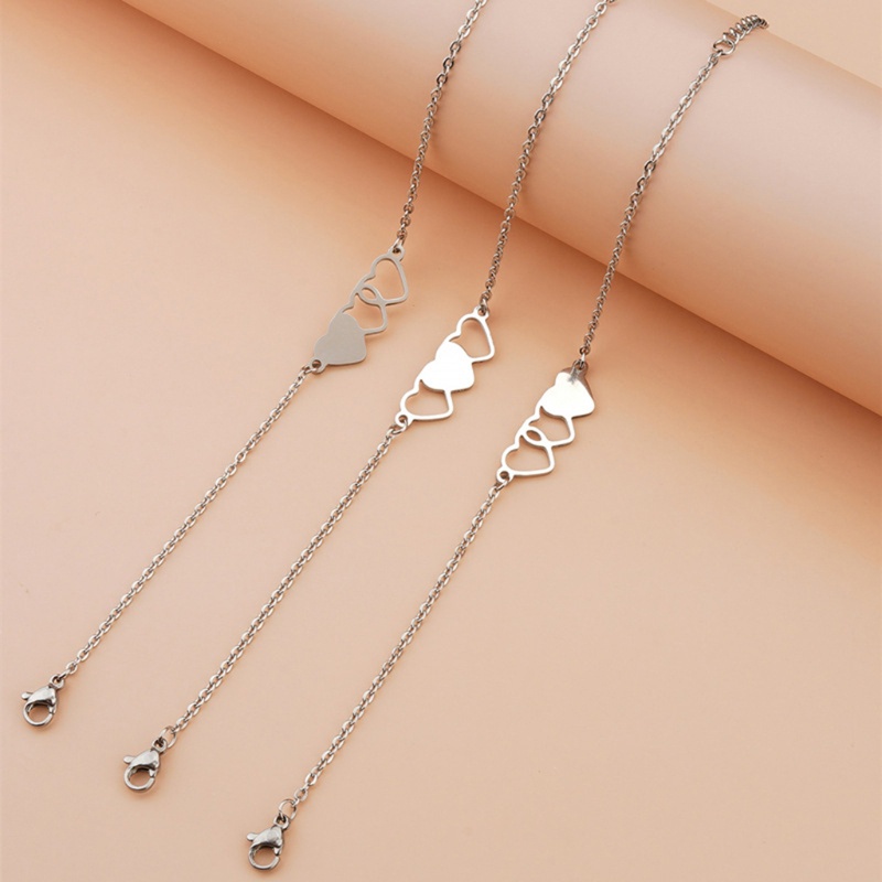 Set 3 Vòng Tay Thẻ Trái Tim Cho Cặp Đôi