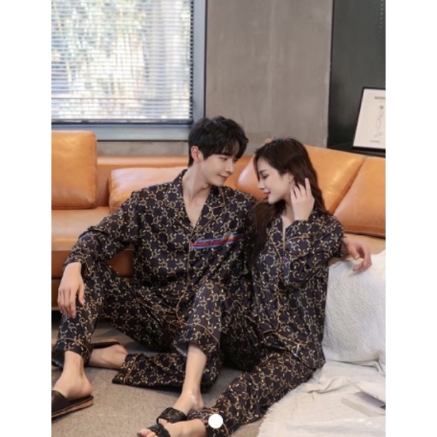 Bộ mặc nhà pijama tdqd Gucci QV lụa QC HT3333