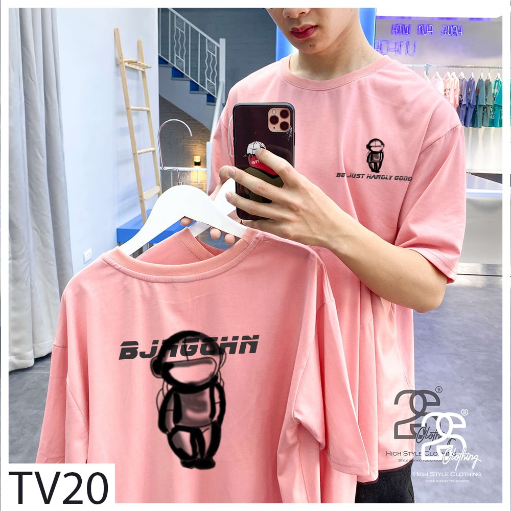 Áo Thun Unisex Nam Nữ StreetWear Form Rộng Tay Lỡ 2s Clothing Áo Phông Cotton Oversize Giá Rẻ In Hình Du Hành Gia TV20 | BigBuy360 - bigbuy360.vn