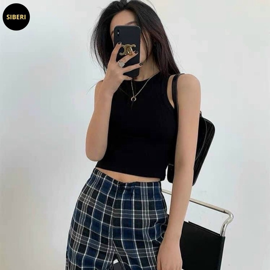 Áo ba lỗ croptop cotton thun tăm, co giãn 4 chiều, thấm hút mồ hôi, lên fom dáng đẹp, phông ôm body quyến rũ_ Siberi