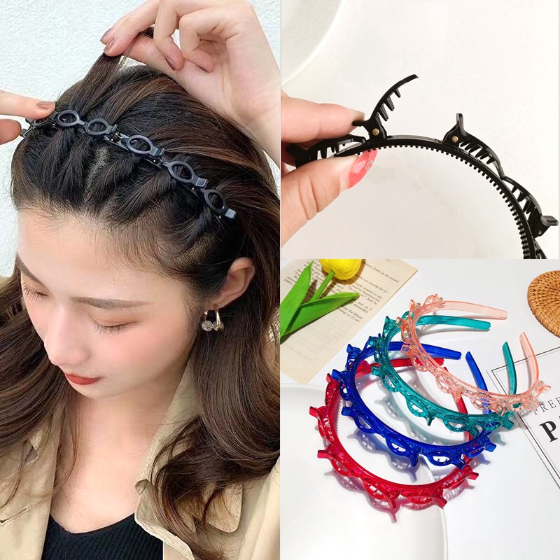 1 Cài tóc có kẹp tạo kiểu tóc xinh xắn - trơn M28 nhiều màu phong cách Hàn Quốc (ngẫu nhiên)