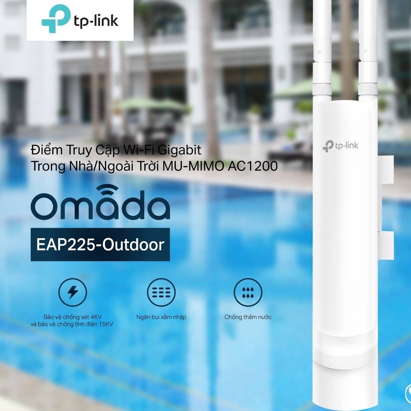 Bộ phát wifi Trong Nhà/Ngoài Trời Access Point Wi-Fi Gigabit EAP225-Outdoor  AC1200 MU-MIMO chống nước - PAROTISTORE | Shopee Việt Nam