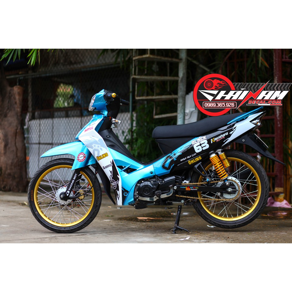 Tem Trùm Sirius Xanh Trắng Motul