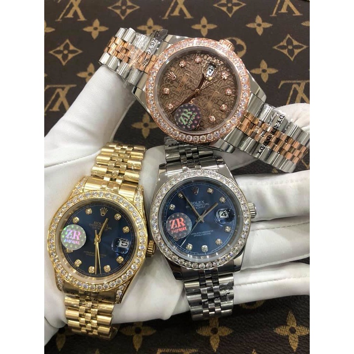 Đồng hồ Nam Rolex máy nhật vành đá dòng cơ Automatic size 38mm vỏ trắng