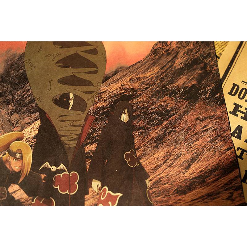 Poster anime Naruto Akatsuki Final Limit 100x40cm trang trí nghệ thuật
