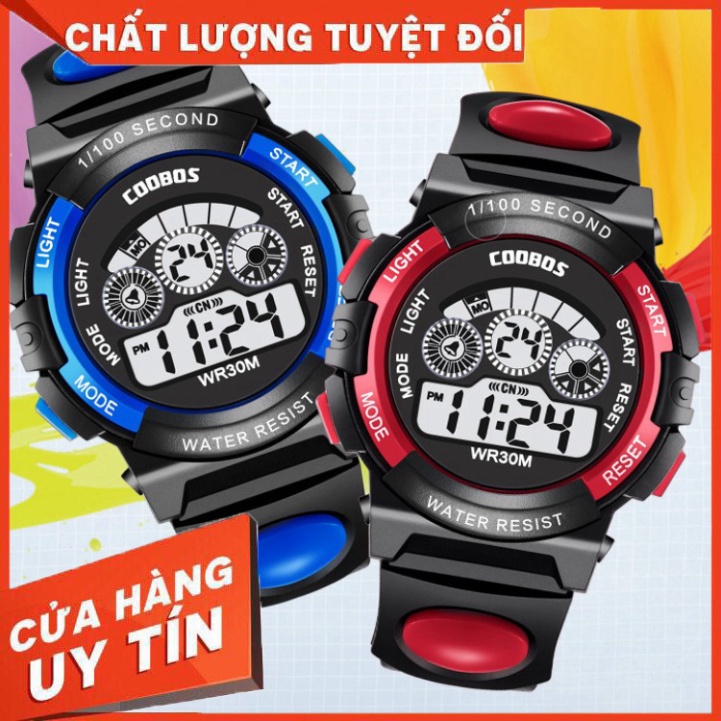 Đồng hồ điện tử chính hãng COOBOS đa năng chống nước có đèn bảy màu dành cho bé - HÀNG MỚI VỀ