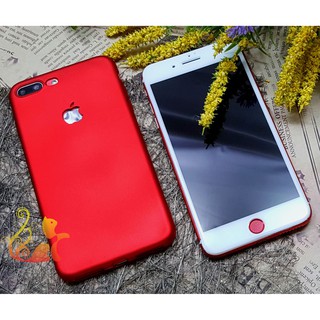 Ốp lưng Iphone - Luxury giả 7/7plus Red có Khoét Táo "Siêu hot" - 5/5s/6/6s/7/8/7+/8+