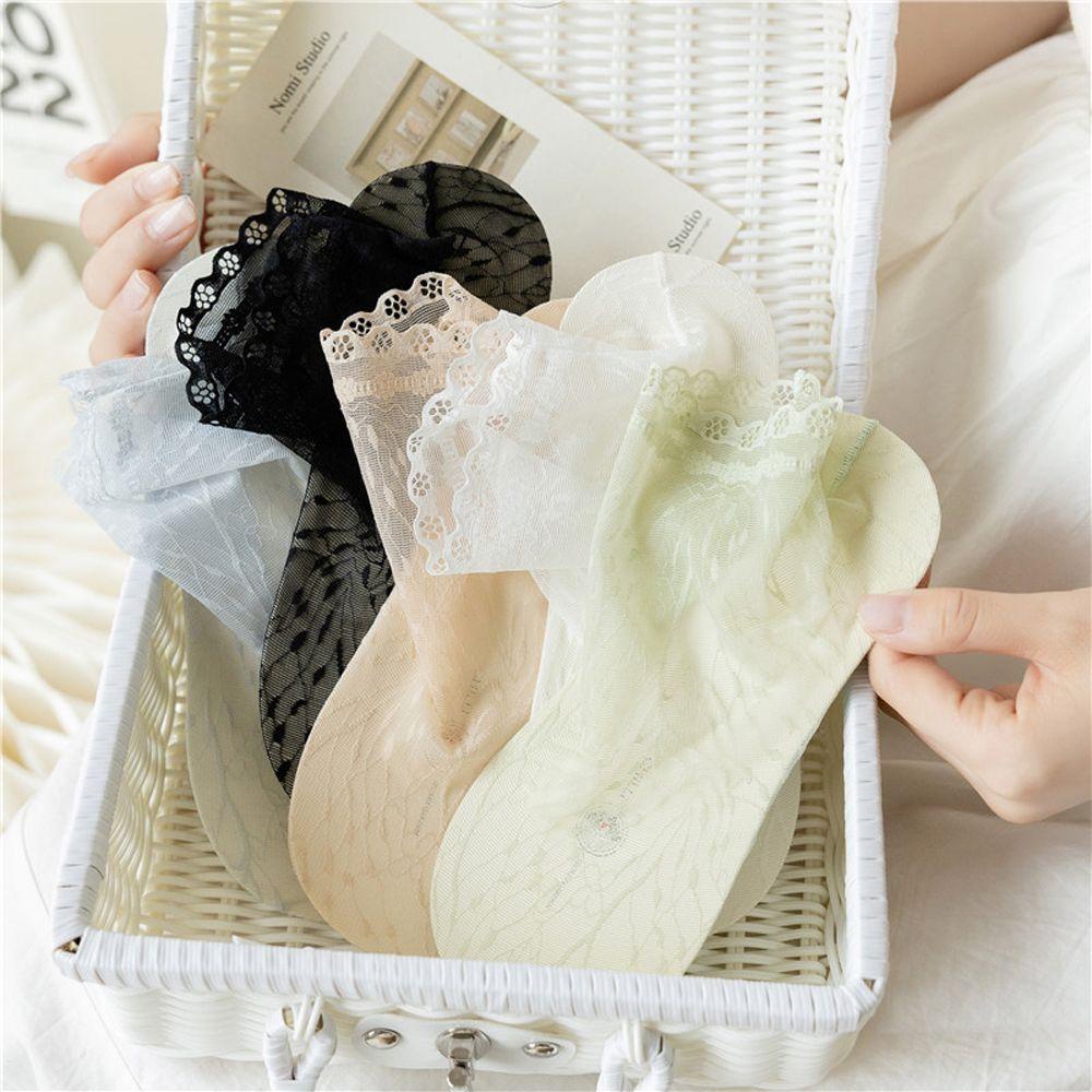 Vớ Nylon Siêu Mỏng Trong Suốt In Họa Tiết Lá Phong Cách Harajuku Thời Trang Cho Nữ