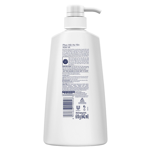 Bộ sản phẩm Dove Phục Hồi Hư Tổn dầu gội 640g + kem xả 610g | BigBuy360 - bigbuy360.vn