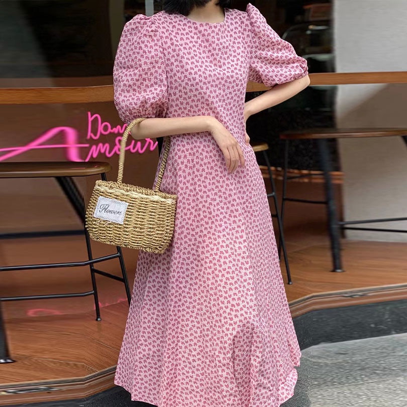 Đầm Hoa Tay Phồng Thời Trang Hàn Quốc Sành Điệu 2022