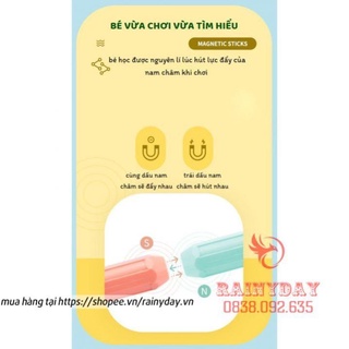 Bộ xếp hình nam châm cho bé đồ chơi ghép hình nam châm từ tính trẻ em 36 chi tiết
