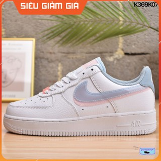 (FULL BOX) ảnh thật giày thể thao Air Force 1 Low LV8 Double Swoosh Light Armory Blue dành cho nữ