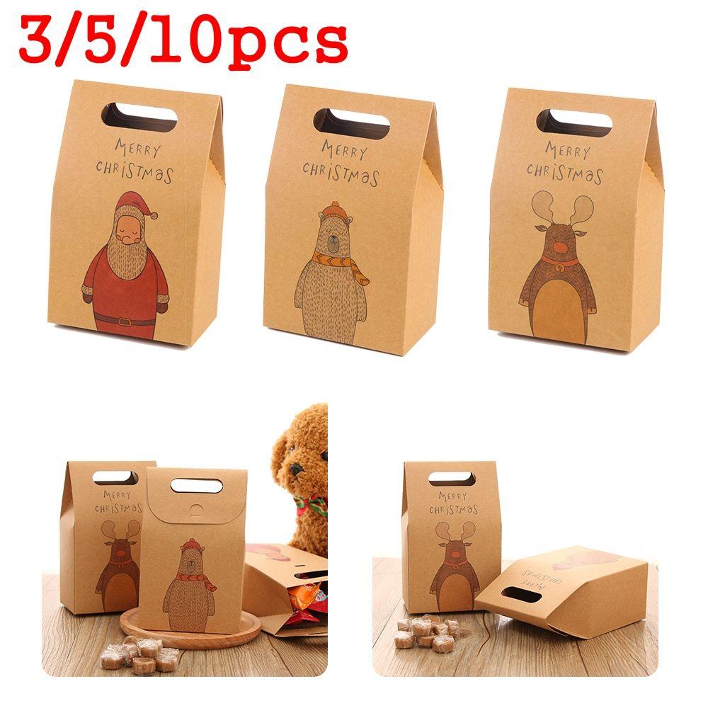 PINEVN 3 / 5 / 10 Túi Đựng Bánh Kẹo Hình Ông Già Nô En Giá Đỡ