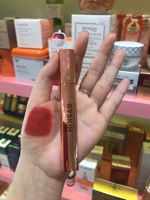 [FREE SHIP] Son Kem Lỳ G9 Skin vỏ vàng First V-Fit Velvet Tint