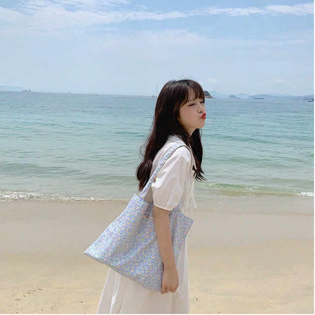 Váy đầm babydoll trắng tay phồng dáng dài babydoll đầm phong cách dễ thương thắt nơ vải thô mát mùa hè