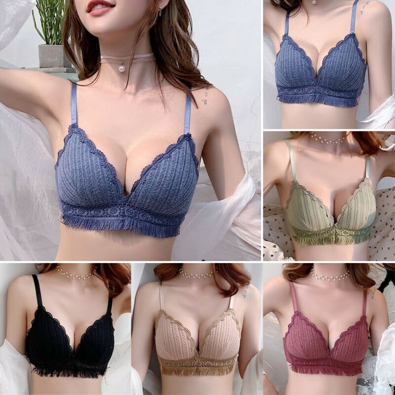 Áo Ngực Không Đường May Có Đệm Mút Màu Trơn Thoải Mái Cho Nữ