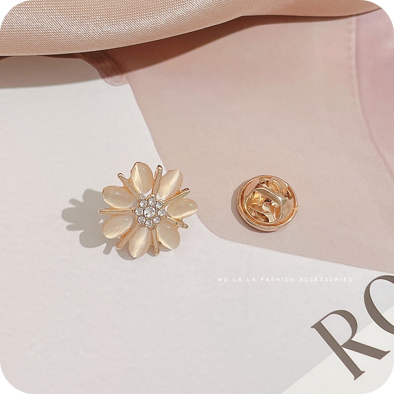 Ghim Cài Áo Đính Đá Opal Chống Chói Thời Trang Chất Lượng Cao