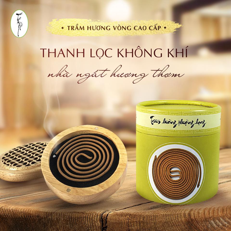 Nhang vòng trầm hương cao cấp Nhang Xanh - Chuyên dùng để thưởng hương