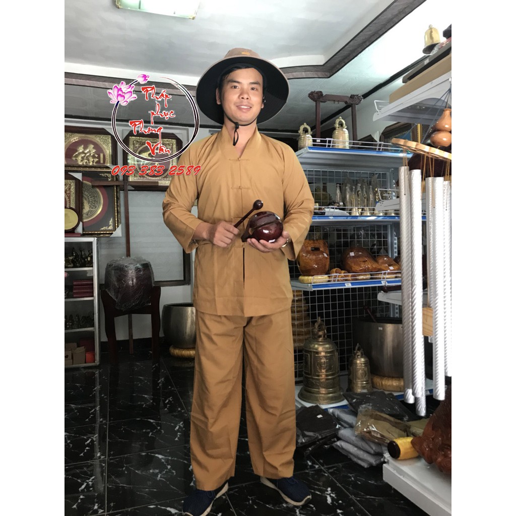 Bộ Quần áo phật tử nam mẫu la hán tăng, đồ lam, đồ đi chùa (có sẵn hàng )