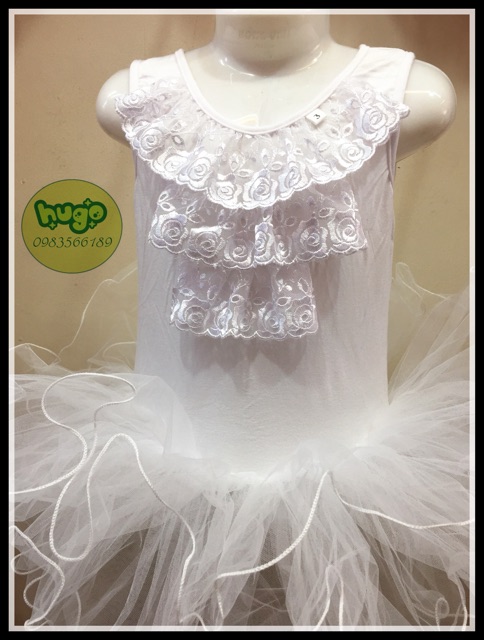 [Mã SPE28789 hoàn 10k xu đơn 50k] Váy tập múa ballet (ba lê) trẻ em bé gái ngực ren hồng phấn size 3-9 tuổi