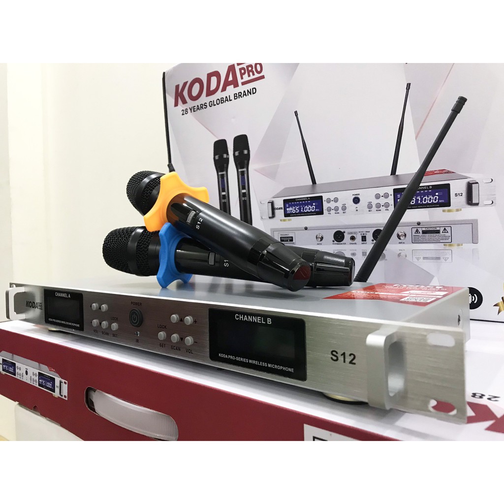 MICRO KHÔNG DÂY KODA S12 PRO NHẬP KHẨU CHÍNH HÃNG-CÓ CẢM BIẾN TỰ NGẮT VÀ  GIA TỐC KHI RƠI RỚT KHÔNG GÂY TIẾNG BỤP Ở LOA giá cạnh tranh