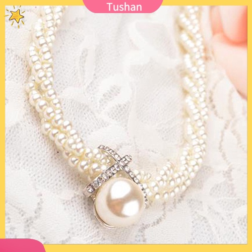 Dây chuyền nữ đính ngọc trai giả sang trọng gợi cảm