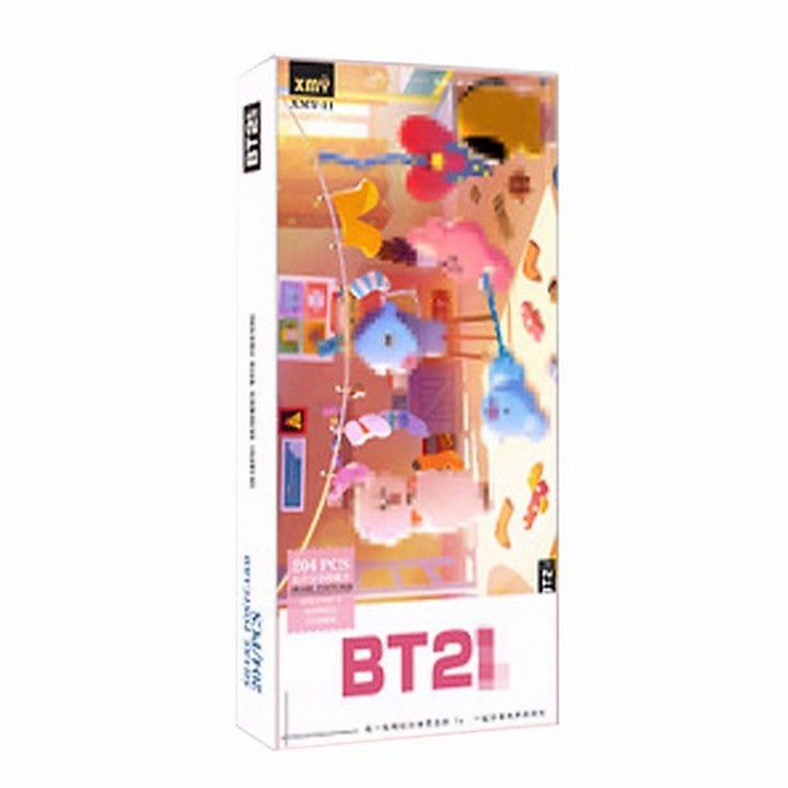 Postcard BTS chibi hộp ảnh bộ ảnh có ảnh dán + lomo + postcard bưu thiếp