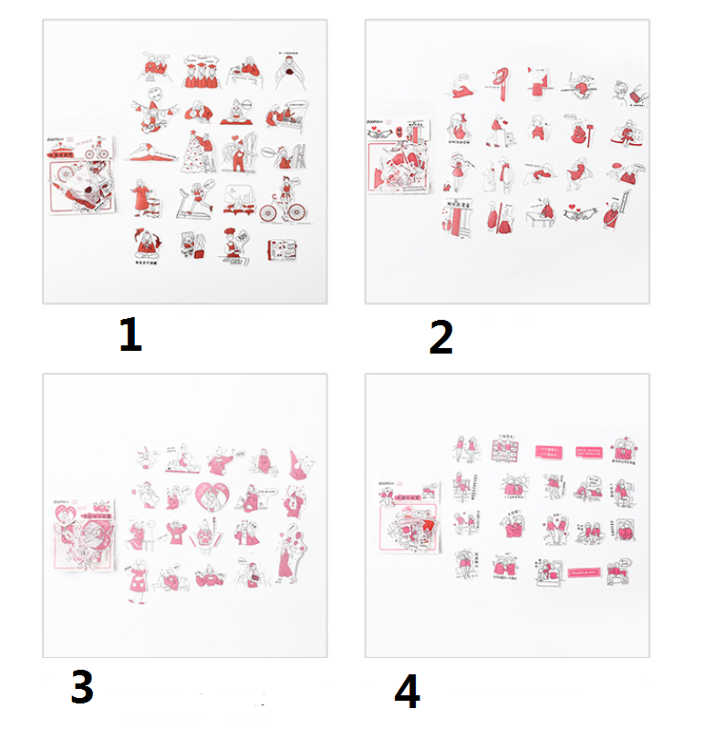 Set 40 Sticker Dán Trang Trí Dễ Thương