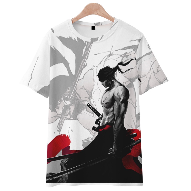 Áo Thun Ngắn Tay In Hình Nhân Vật Anime One Piece Cá Tính Cho Nam