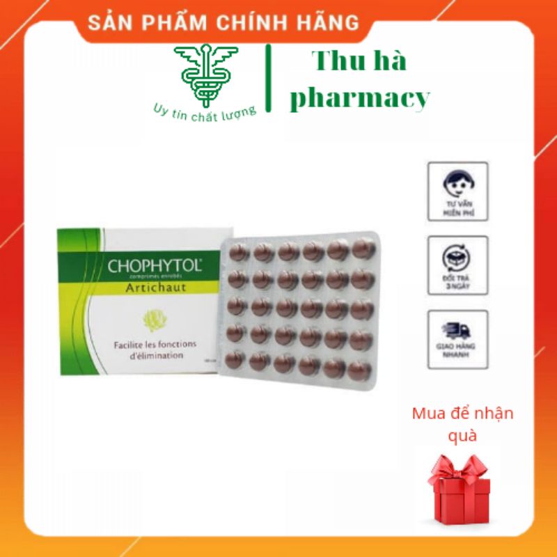 VIÊN UỐNG Chophytol 200mg THÔNG MẬT , LỢI TIỂU VÀ GiẢI ĐỘC CƠ THỂ HỘP 180 VIÊN