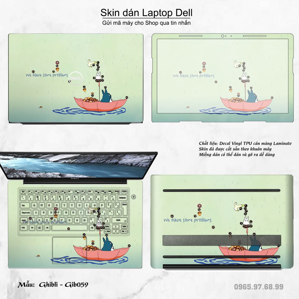 Skin dán Laptop Dell in hình Ghibli _nhiều mẫu 9 (inbox mã máy cho Shop)