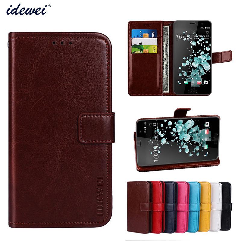 HTC U play Luxury Slim Leather Magnetic Flip Stand Card Holder Case Cover Skin