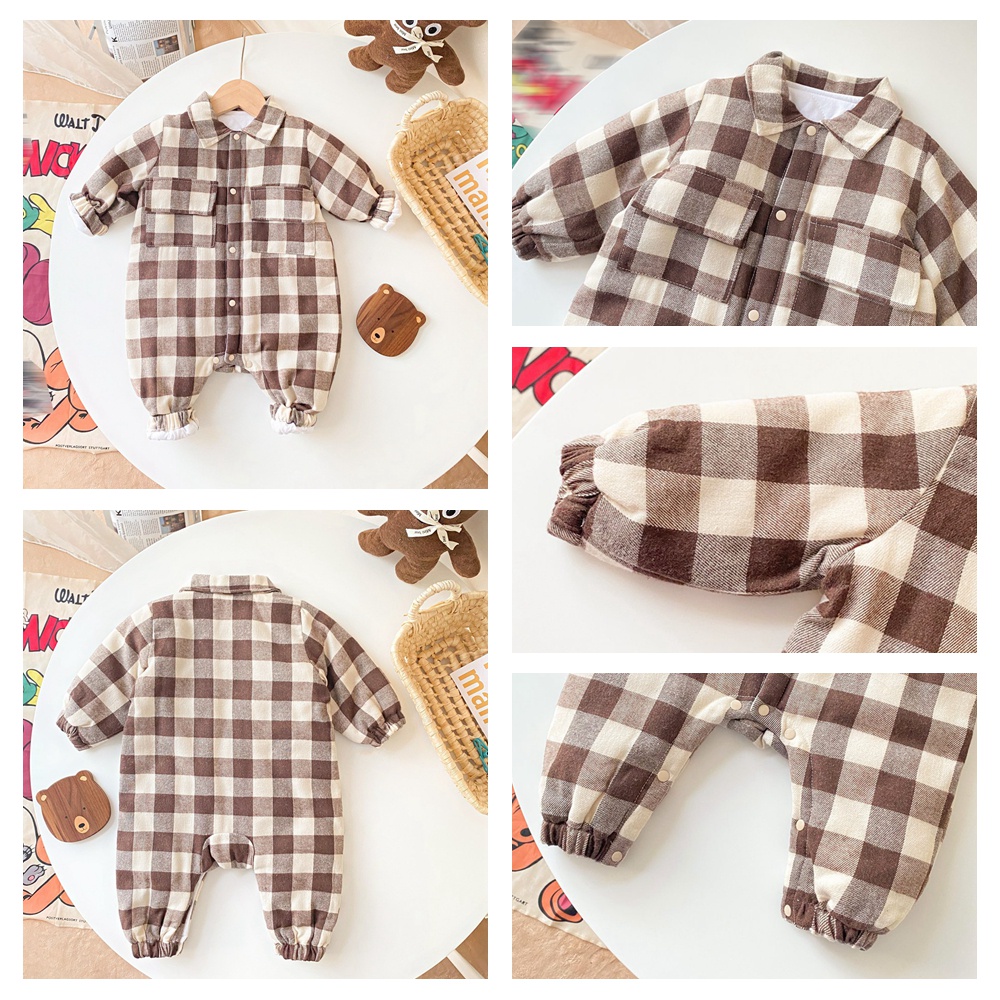 Sanlutoz Bộ Áo Liền Quần Tay Dài Chất Liệu Cotton Thời Trang Mùa Đông Cho Bé Gái