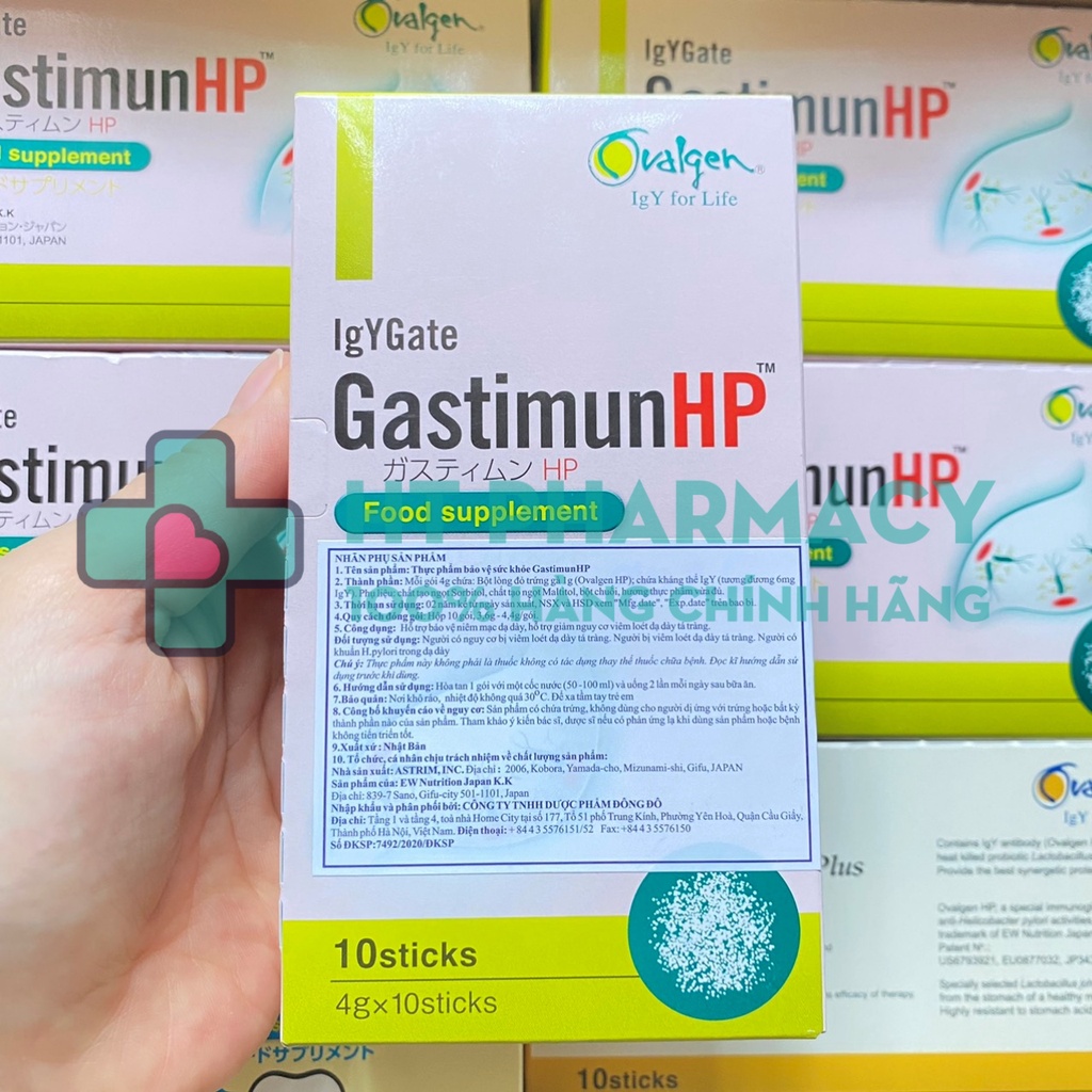 GastimunHP - Bột dạ dày thải trừ HP (Hộp 10 gói)