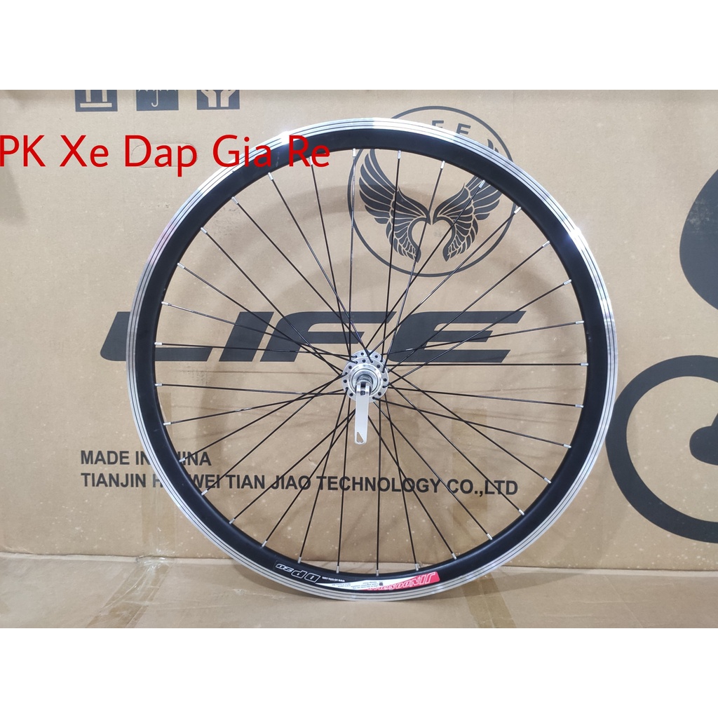 Bộ vành xe đạp 26 inch cao 3cm, Vành xe đạp bánh 26 inch đan sẵn sử dụng phanh V líp vặn