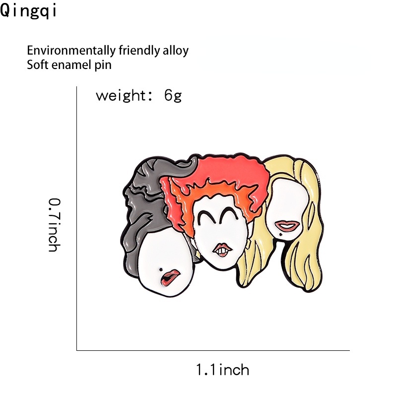 Ghim Cài Áo Miss Zoe Hình Phù Thủy Phong Cách Gothic Vui Nhộn