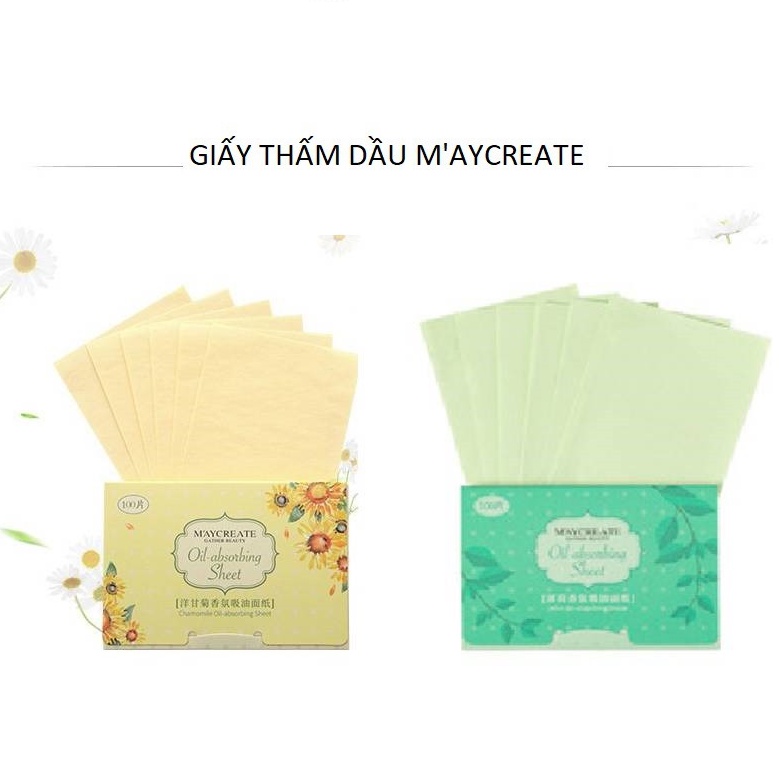 Giấy thấm dầu da mặt chính hãng Maycreate làm sạch sâu loại bỏ bã nhờn Neity (100 miếng) MGTD1 | BigBuy360 - bigbuy360.vn
