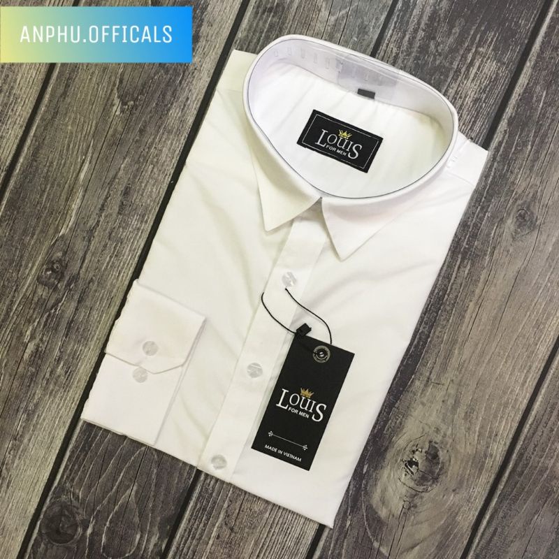 AP05 Áo sơ mi nam trơn dài tay,  áo sơ mi trắng gấp hộp công sở chất liệu cotton mịn cao cấp(Cam Kết Chất Lượng)