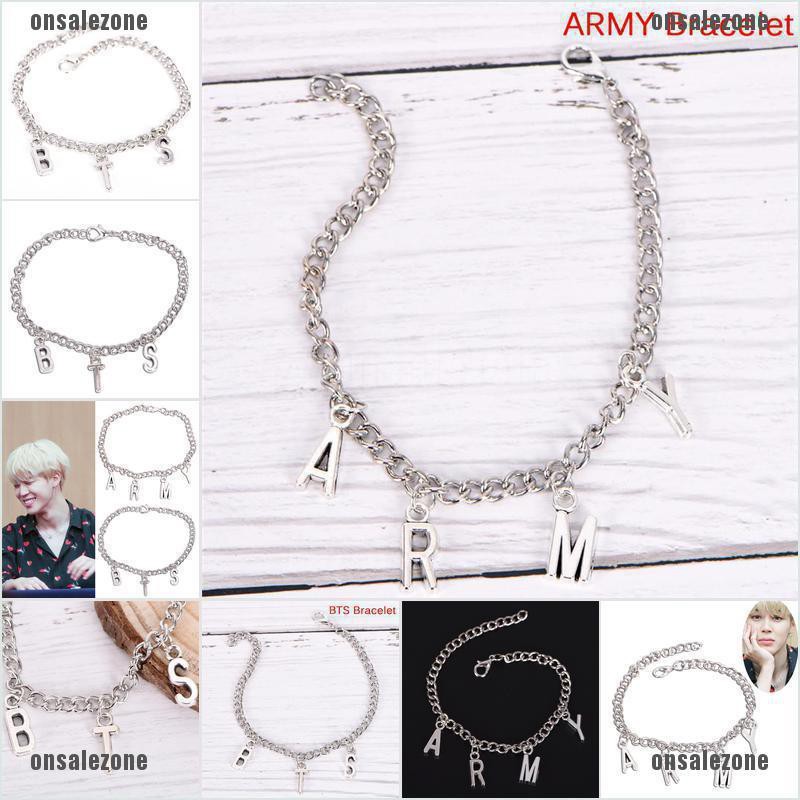 {onsalezone} Vòng Tay Trang Sức Thời Trang Kpop BTS ARMY