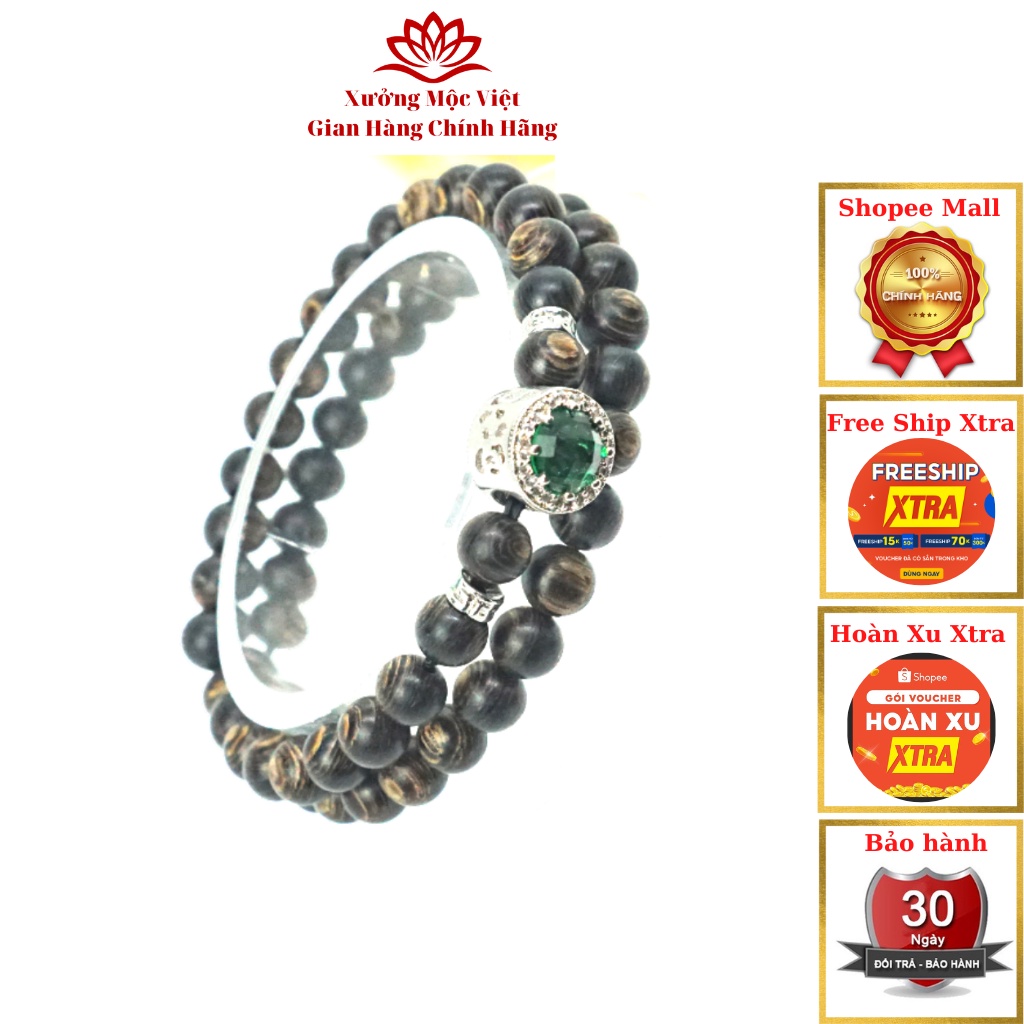 Vòng Trầm Hương Sánh Chìm Mix Charm 6mm - Chuỗi 54 Hạt Trầm Sánh Cao Cấp Xưởng Mộc Việt