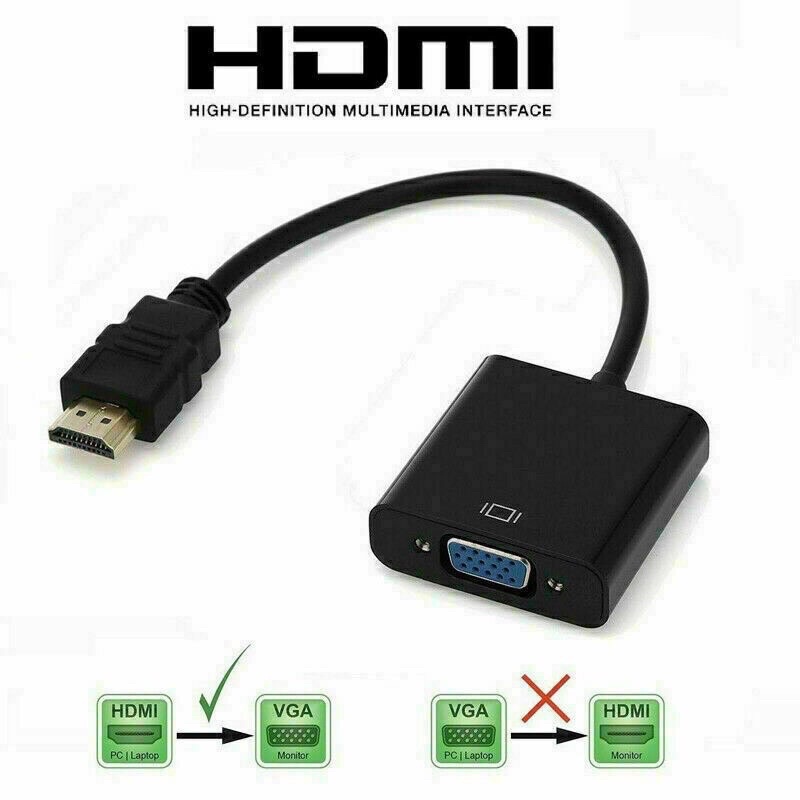 HDMI to VGA, Cáp Chuyển HDMI sang VGA Cho PC,laptop, Máy Chiếu Cao Cấp Độ Dài 20CM
