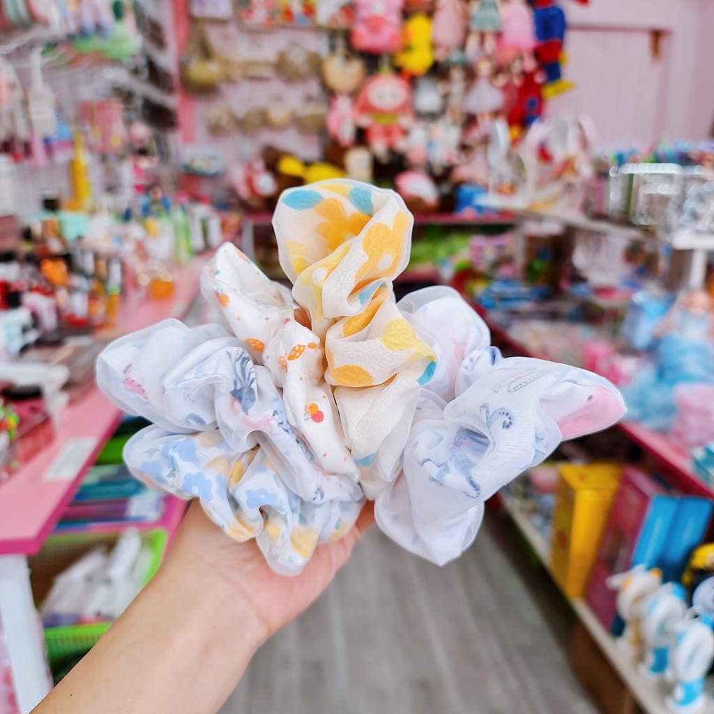 Dây buộc tóc scrunchies 2 lớp