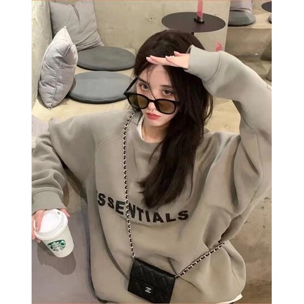 FOG Áo Hoodies Thời Trang Dành Cho Nam Và Nữ essentials oveasize felt hoodie