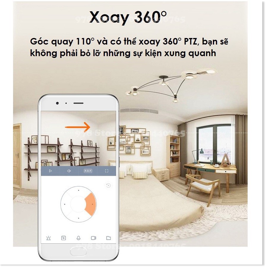 Camera IP Xiao.mi Mijia 360 độ 2K - Camera giám sát Xiao.mi Mijia PTZ 360 1080P - MrPhukien