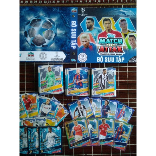 Thẻ cầu thủ UCL 2016/17 Size Poca Match Attax thẻ in custom ST STORE CARD