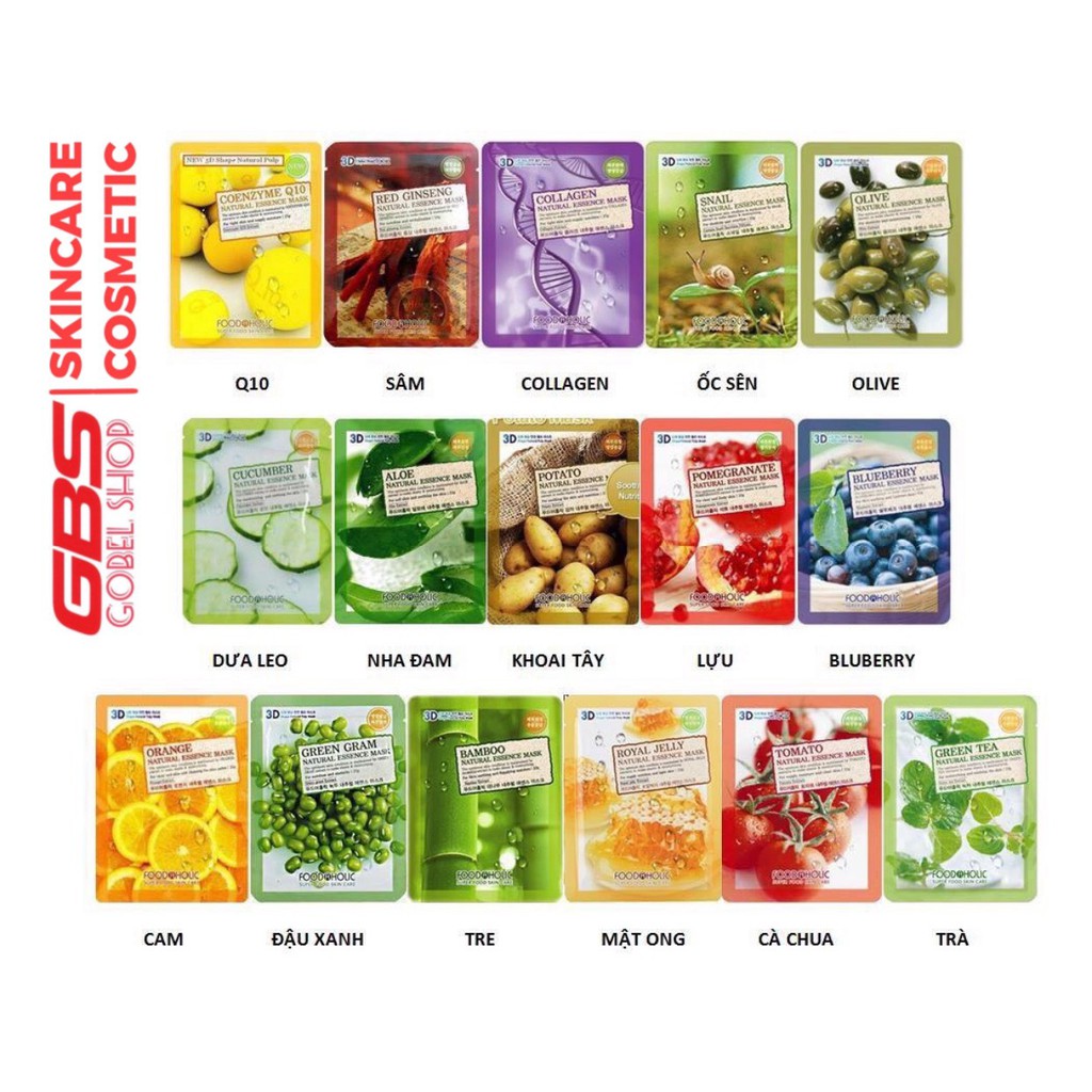 Mặt Nạ 3D Dưỡng Da FoodAHolic 3D Hàn Quốc | Thế Giới Skin Care