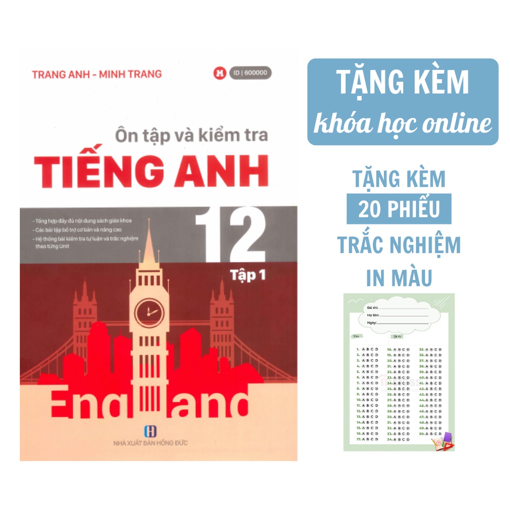 Sách Cô Trang Anh - Ôn Tập Và Kiểm Tra Tiếng Anh 12 (Tập 1)